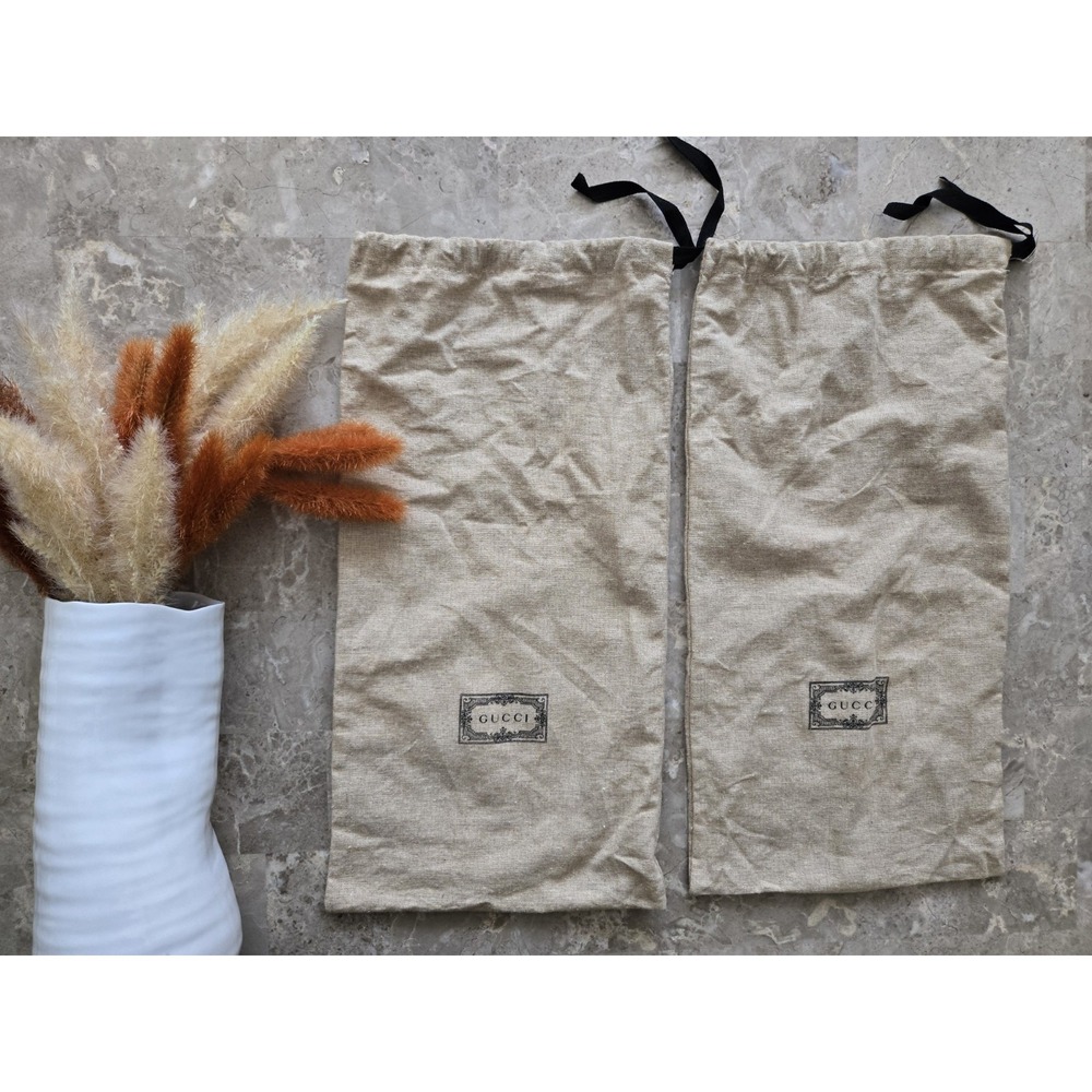 Gucci Genuine Authentic‎ Dust Shoe Bags 8 X 16 Inch Storage Set Of 2